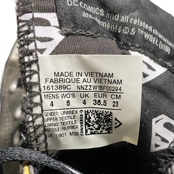 Converse All Star Hi DC Comics Superman 11389C High Top Black Women’s Size 6 - Picture 10 of 10